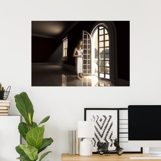 In het ochtendlicht poster (Thuiskantoor)