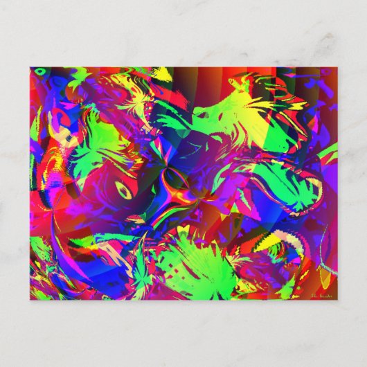 In het Oerwoud, het machtige Oerwoud Briefkaart (Voorkant)