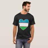 In het Oezbeeks Fun Uzbekistani Flag He T-shirt (Voorkant volledig)