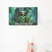 In het oog springende Pirate Skull Captain Green G Spandoek (Insitu)