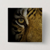 In het oog van een tijger vierkante button 5,1 cm (Voorkant)