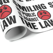 In het openbaar glimlachen is tegen de wet cadeaupapier (Rol Hoek)