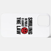 In het openbaar glimlachen is tegen de wet Case-Mate iPhone case (Achterkant (horizontaal))
