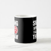 In het openbaar glimlachen is tegen de wet koffiemok (Center)