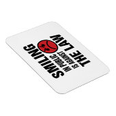 In het openbaar glimlachen is tegen de wet magneet (Rechterzijde)