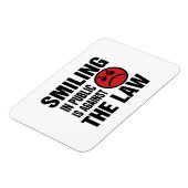 In het openbaar glimlachen is tegen de wet magneet (Linkerzijde)