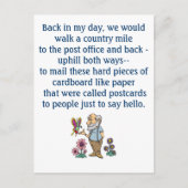 In het Oude Dagen Grappig Briefkaart (Voorkant)