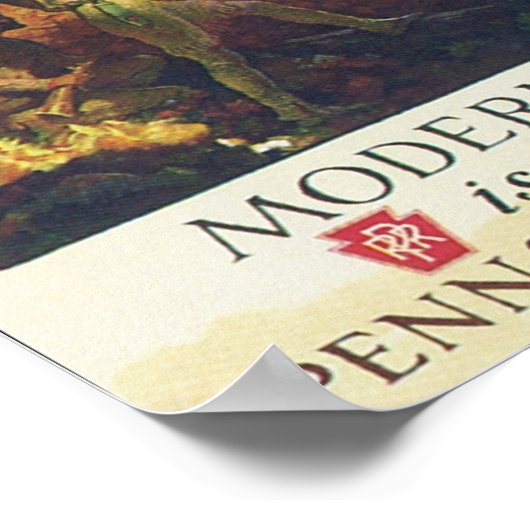 In het Oude Kentucky Pennsylvania Railroad Poster (Hoek)