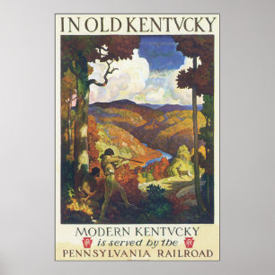In het Oude Kentucky Vintage Travel Poster Artwork