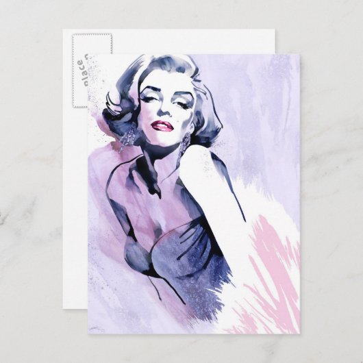 in het Paars Briefkaart (Voorkant / Achterkant)