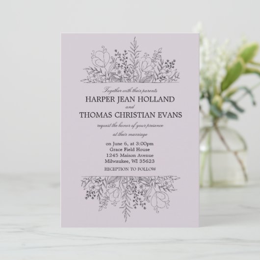  in het Paars Kaart (Staand voorkant)