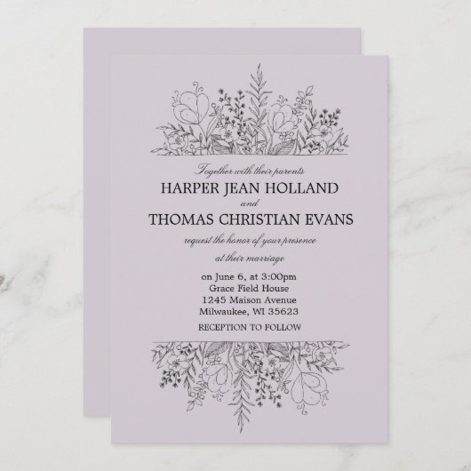 in het Paars Kaart (Voorkant / Achterkant)