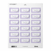  in het Paars | RSVP-adres Etiket (Full Sheet)