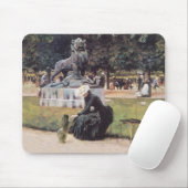 In het park met een Pekingees Muismat (Met muis)