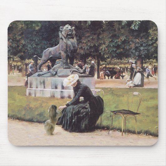 In het park met een Pekingees Muismat (Voorkant)