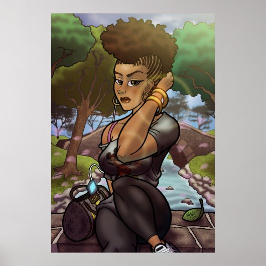 In het park poster (Voorkant)