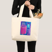  in het Pools Pink Nail Grote Tote Bag (Voorkant (product))