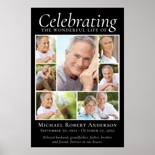 In het Poster Memory Memorial Photo Display (Voorkant)