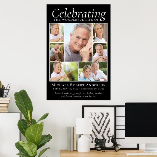 In het Poster Memory Memorial Photo Display (Thuiskantoor)