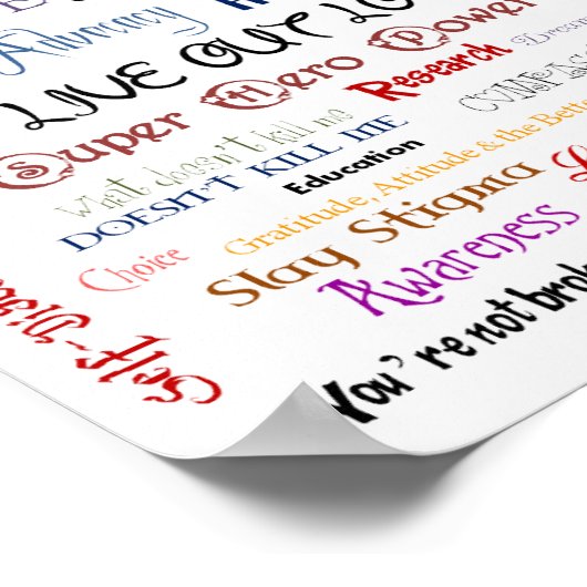 In het Poster van de wereld van Bipolaire Chick (Hoek)