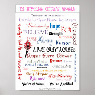 In het Poster van de wereld van Bipolaire Chick