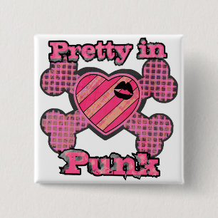 in het Punk Vierkante Button 5,1 Cm