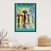 In het Regen poster (Keuken)