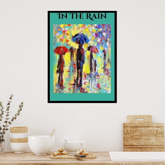 In het Regen poster (Keuken)