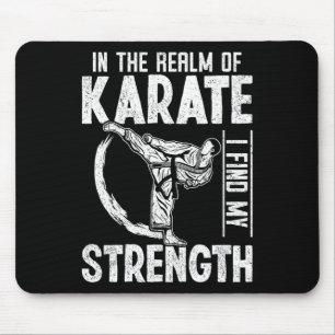 In het rijk van karate vind ik mijn kracht karate muismat