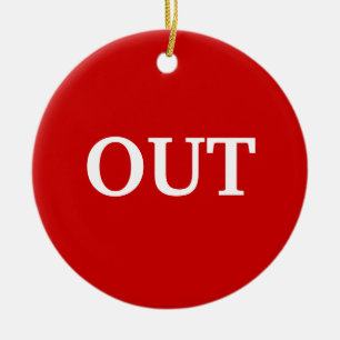 in het rood groen keramisch ornament