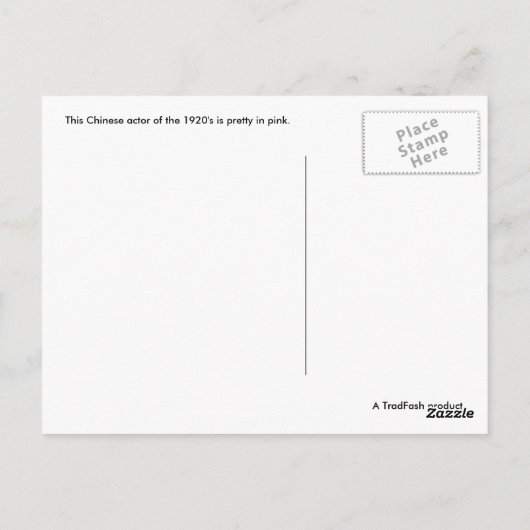 In het roze Briefkaart (Achterkant)