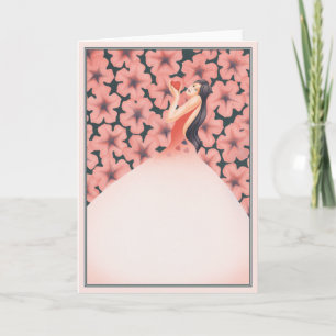 in het roze © feestdagen kaart