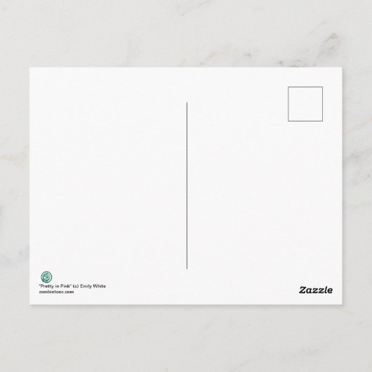 in het Roze Medusa Fantasy Art Nouveau Portret Briefkaart (Achterkant)