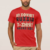 In het Russische T-shirt draagt u (Voorkant)
