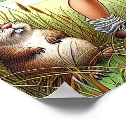 In het ruwe - Golf Art Print (Hoek)