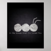 "In het ruwe ontwerp hield ze van je" Poster (Voorkant)