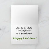 In het sombere midden van de winter, een stal feestdagen kaart (Binnen)