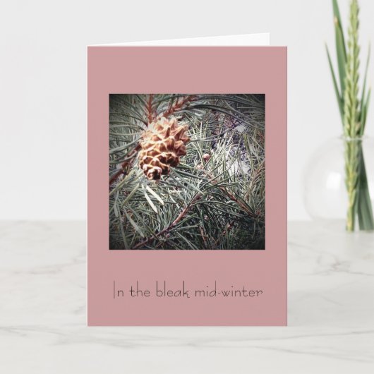 In het sombere midden van de winter feestdagen kaart (Voorkant)