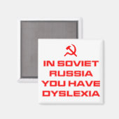 In het Sovjet-Rusland heb je dyslexie Magneet (Voorkant / Achterkant)