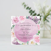 In het Spaans: Elegant Fuchsia Floral Quinceañera Kaart (Staand voorkant)