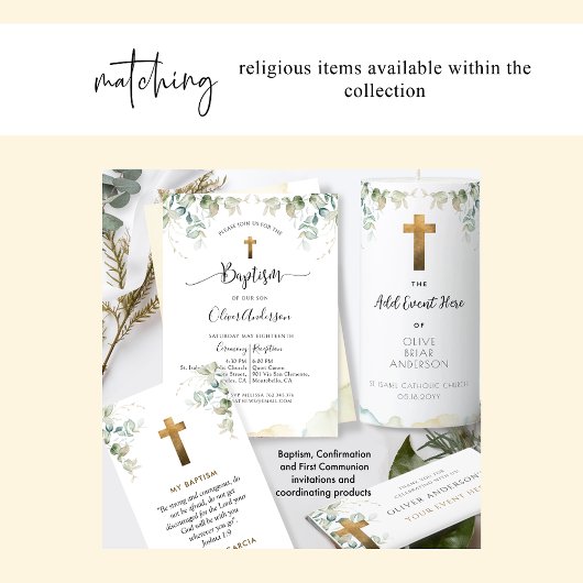 In het Spaans, Elegant Groen Eerste Communie Kaart