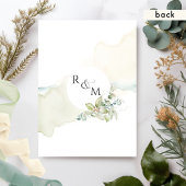 In het Spaans, Elegant Groen Huwelijksuitnodiging Kaart