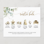 in het Spaans: Elegant Wedding Programme with Gree (Voorkant)