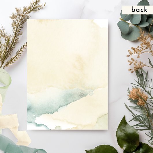 In het Spaans, elegante eucalyptus groen doopsel Kaart