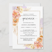 In het Spaans, elegante Paarse bloemenkruidachtige Kaart (Voorkant)