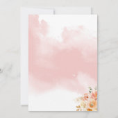 In het Spaans, unieke elegante roze bloem Quinceañ Kaart (Achterkant)