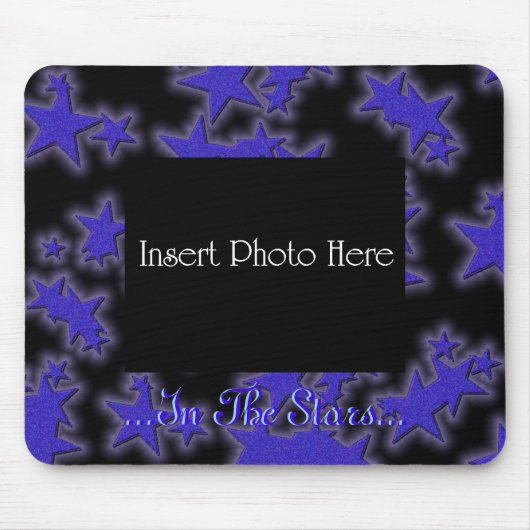 In het Stars Blue Star Pattern Lijst Muismat (Voorkant)