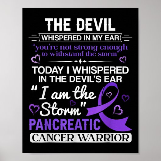 In het Storm pancreaskankerbewustzijn Poster (Voorkant)