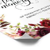 In het teken "Loving Memory Memorial Candle Burns" Poster (Hoek)