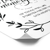 In het teken "Loving Memory Memorial Candle Burns" Poster (Hoek)